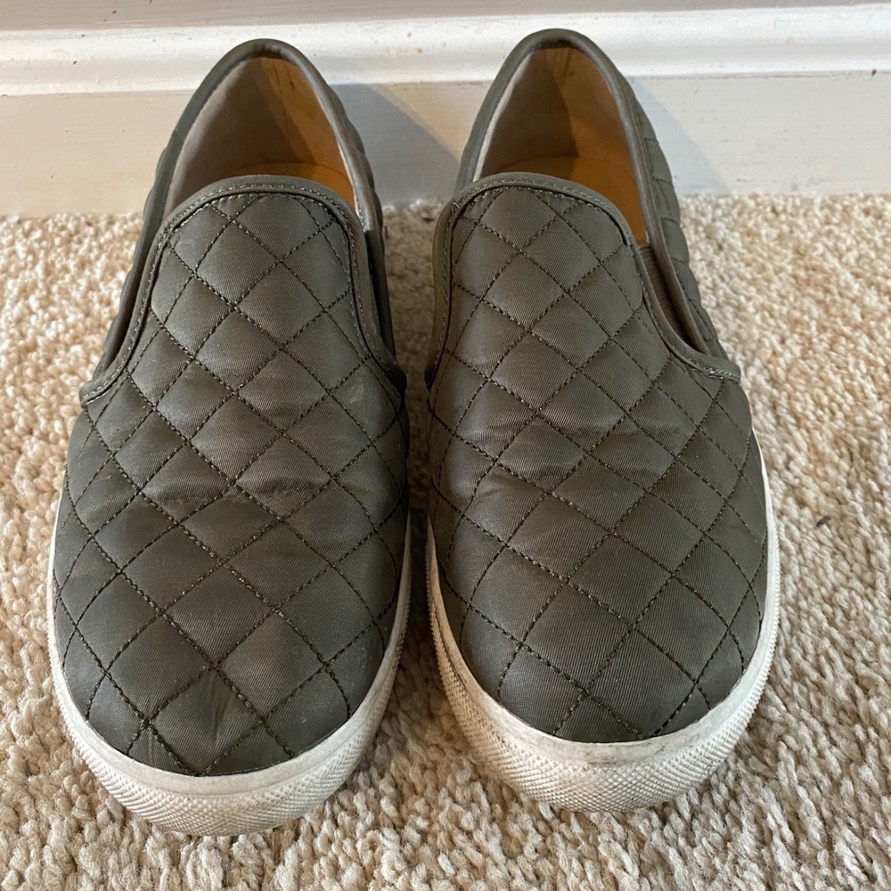 Olive green sneakers